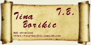 Tina Borikić vizit kartica